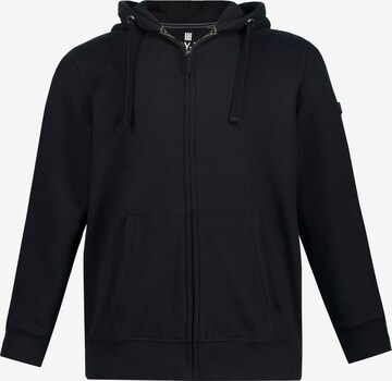 JAY-PI Zip-Up Hoodie in Black: front