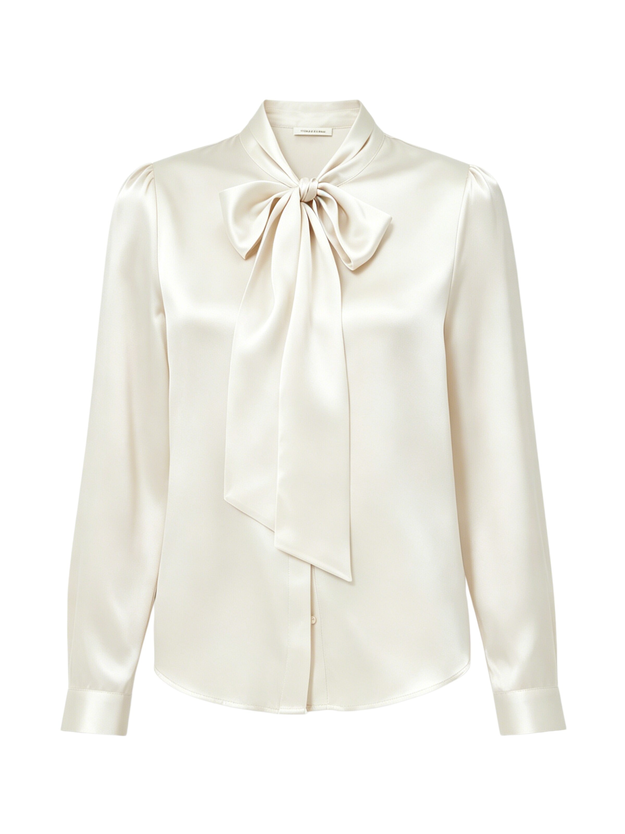 Lilysilk Bluse 'LILYSILK Seidenbluse mit Schleife'‌‌‌‌‌‌‌‌ in Weiß: Vorderseite