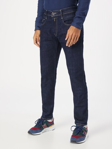 Regular Jeans 'ANBASS' de la REPLAY pe albastru: față