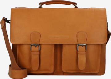 The Chesterfield Brand Document Bag 'Lisbon' in Brown: front
