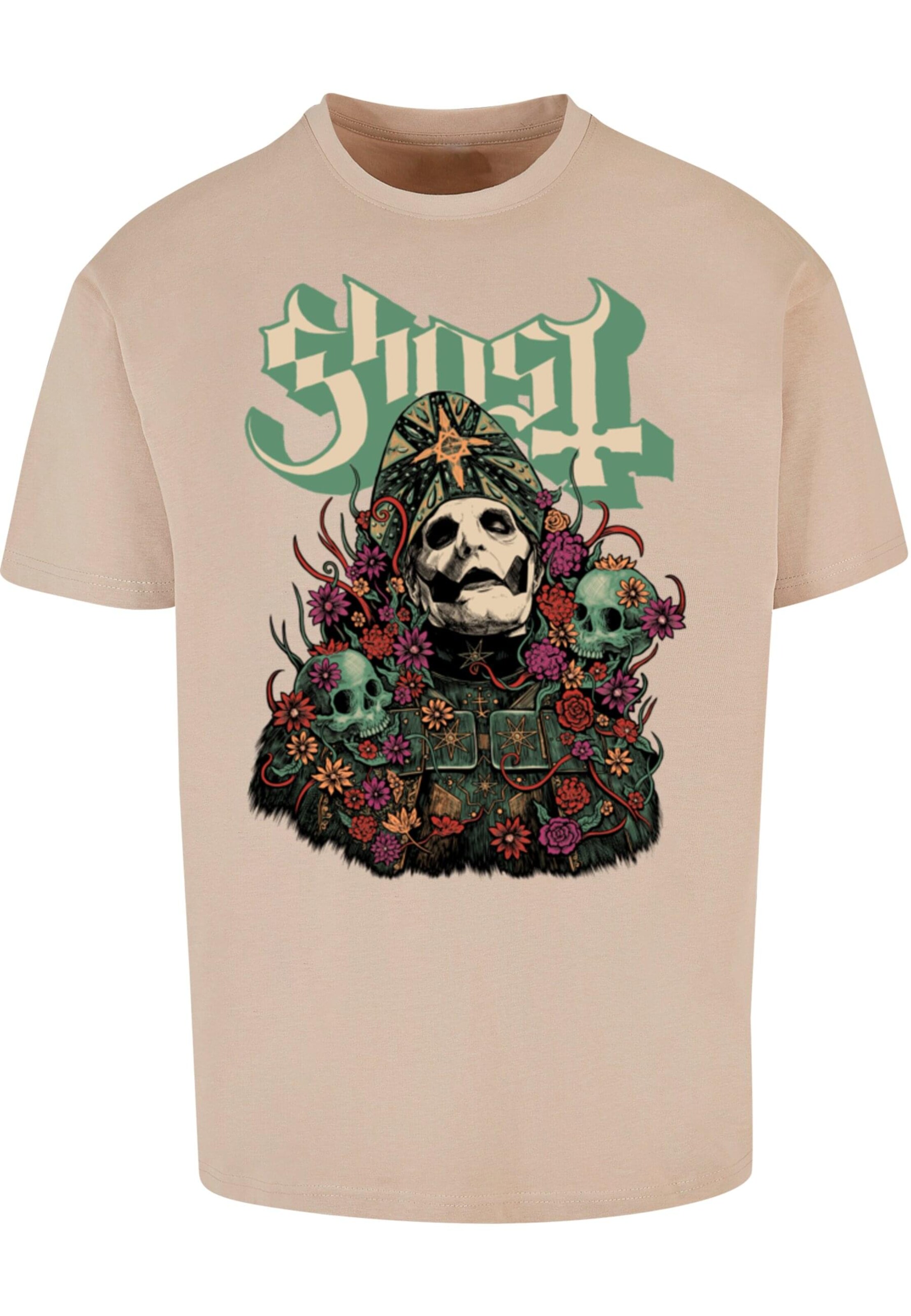 T-Shirt 'Ghost - Bliss' Merchcode en beige : devant