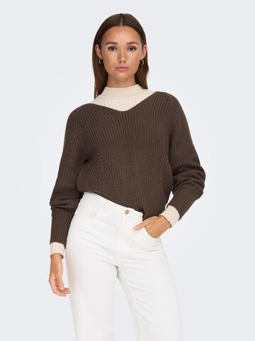 JDY Pullover 'Justy' in Braun: Vorderseite