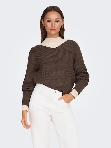 JDY Sweater 'Justy' in Brown: front