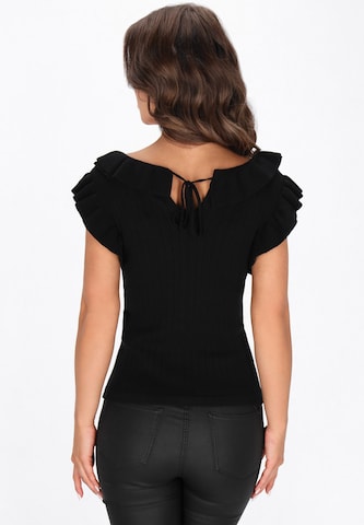 faina - Pullover em preto