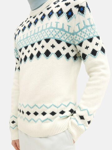 TOM TAILOR DENIM Sweater in White