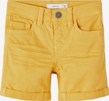 Pantaloni 'SOFUS' de la NAME IT pe galben: față