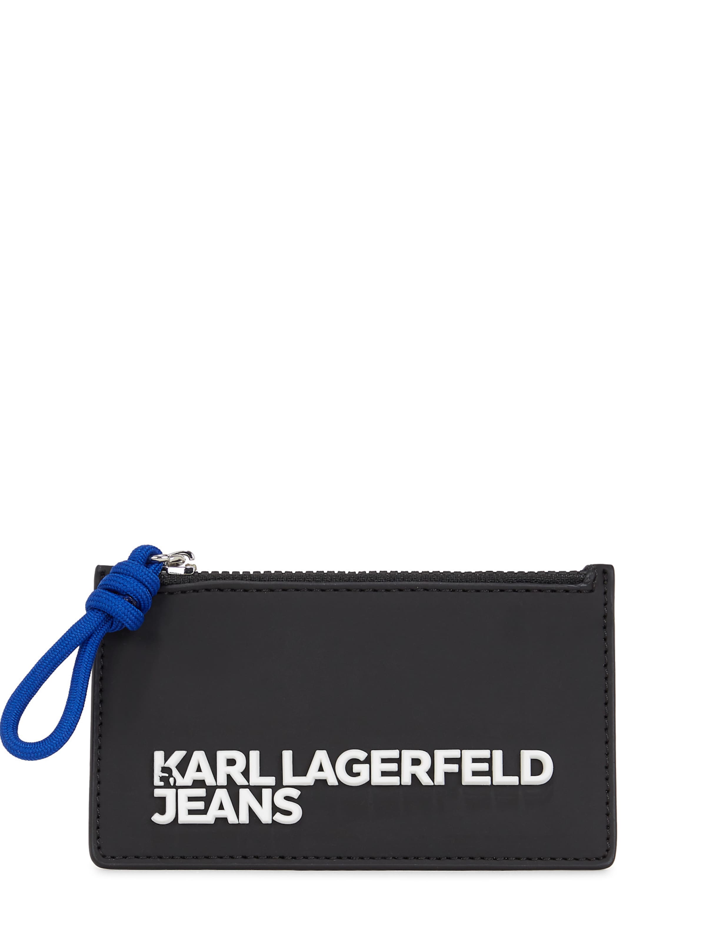 KARL LAGERFELD JEANS Kartenetui in Schwarz: Vorderseite