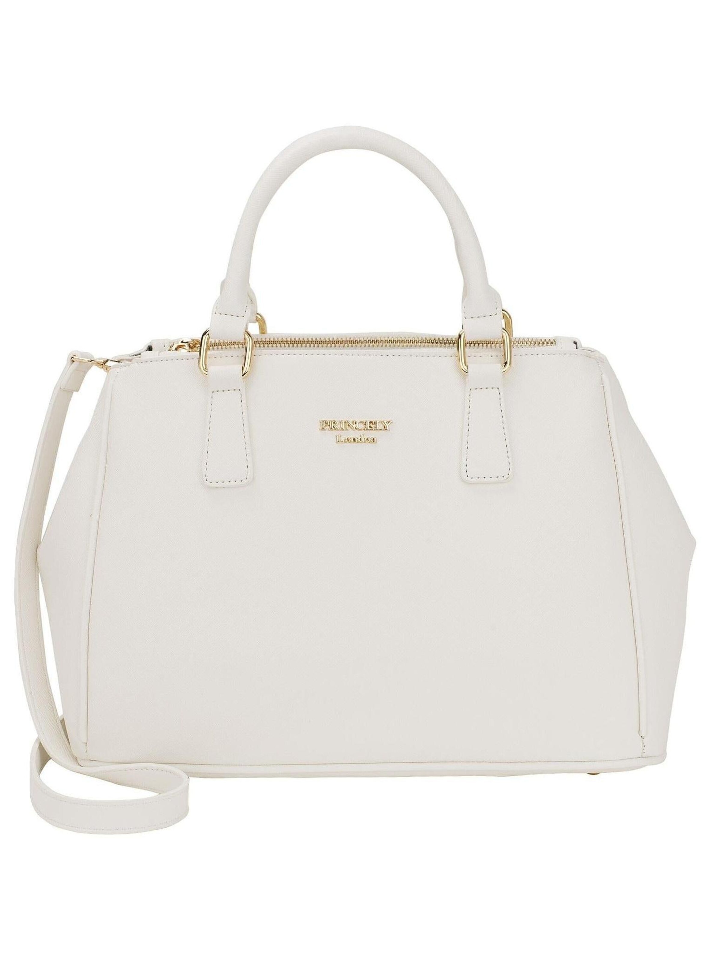Princely London Handbag 'Victoria' in White: front