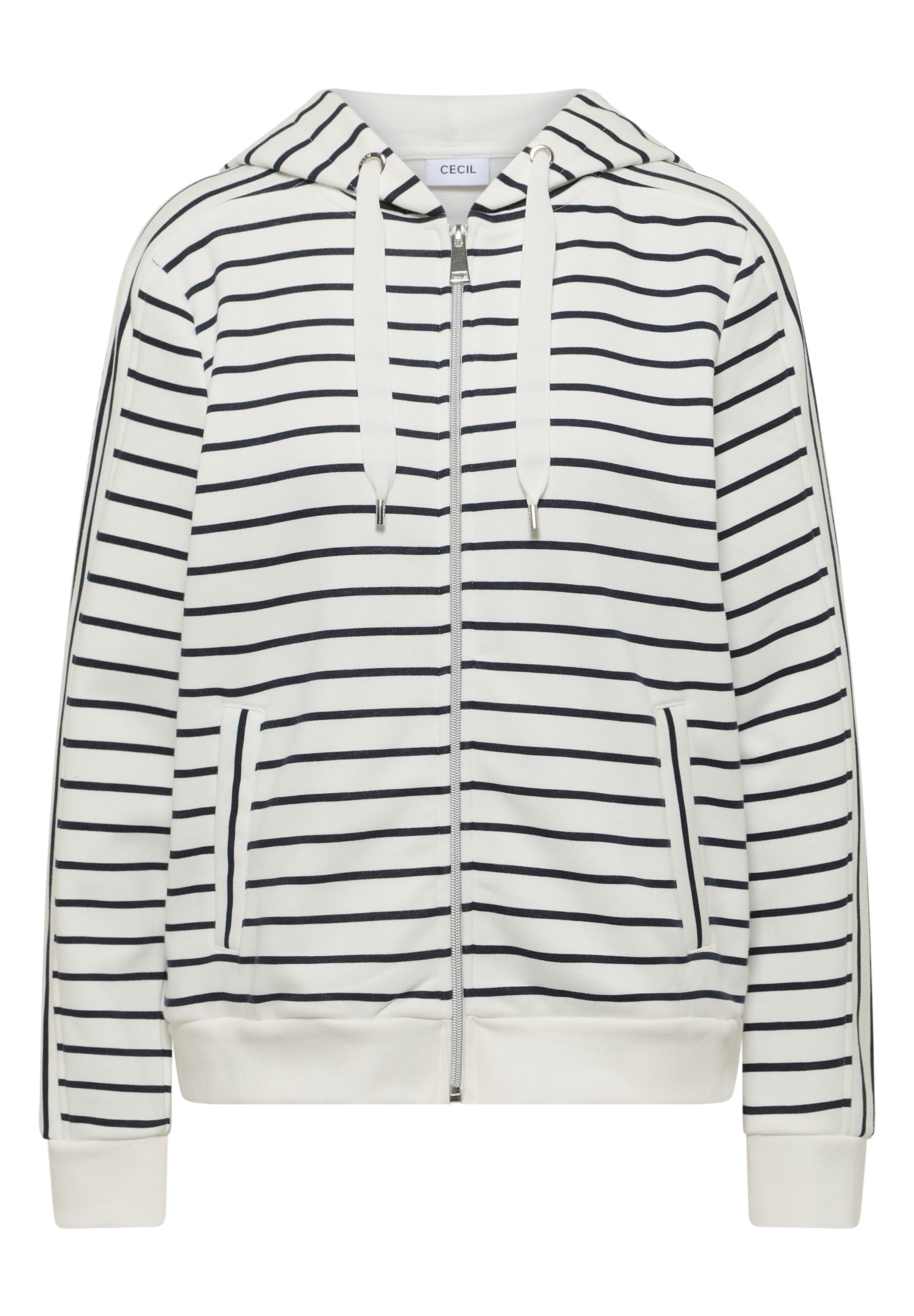 CECIL Zip-Up Hoodie in Beige: front