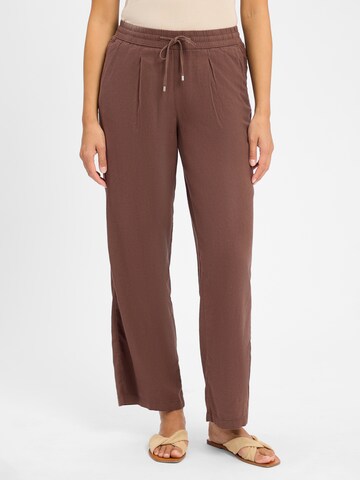 s.Oliver Wide Leg Hose in Braun: Vorderseite