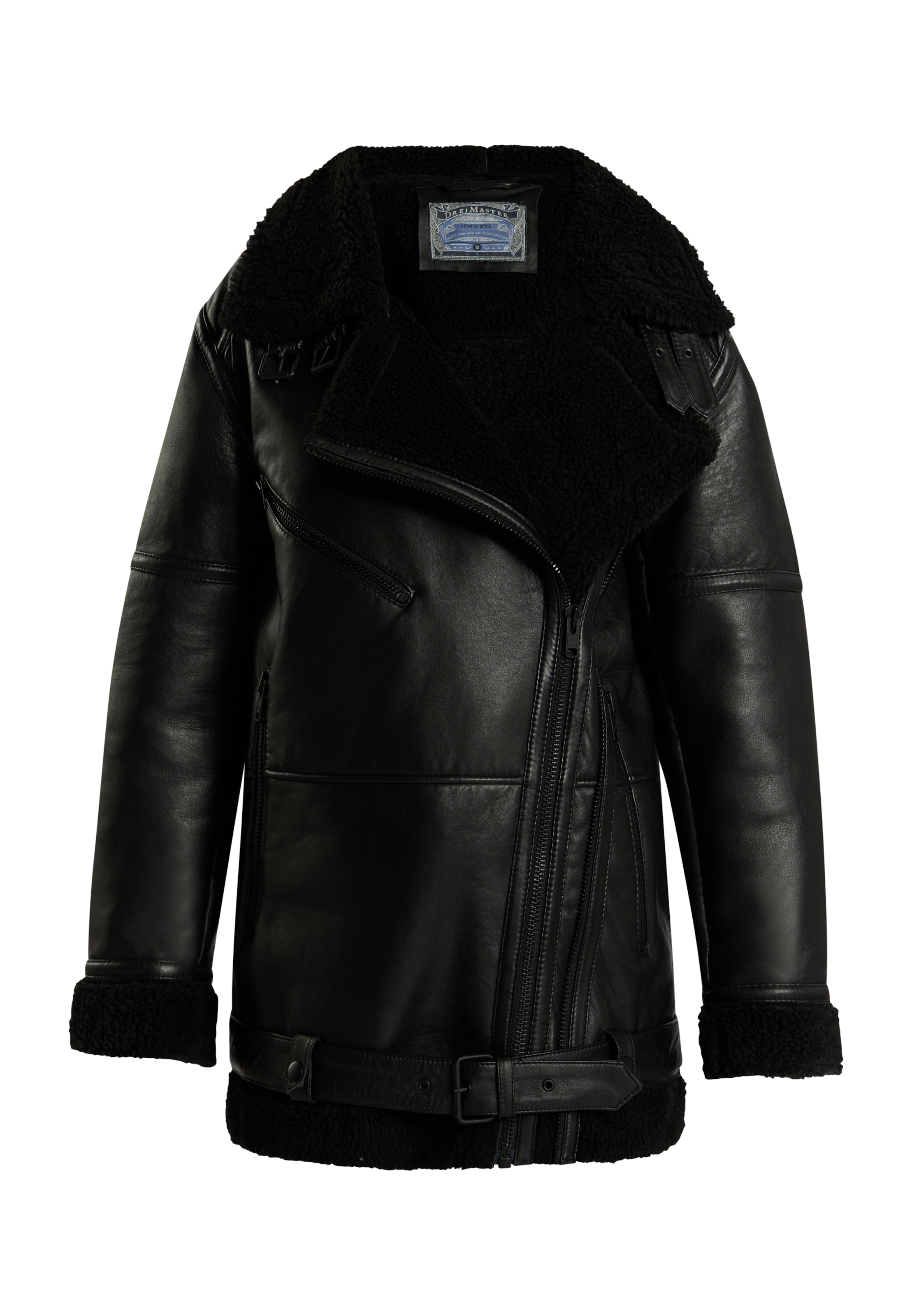 DreiMaster Vintage Jacke in Schwarz: Vorderseite