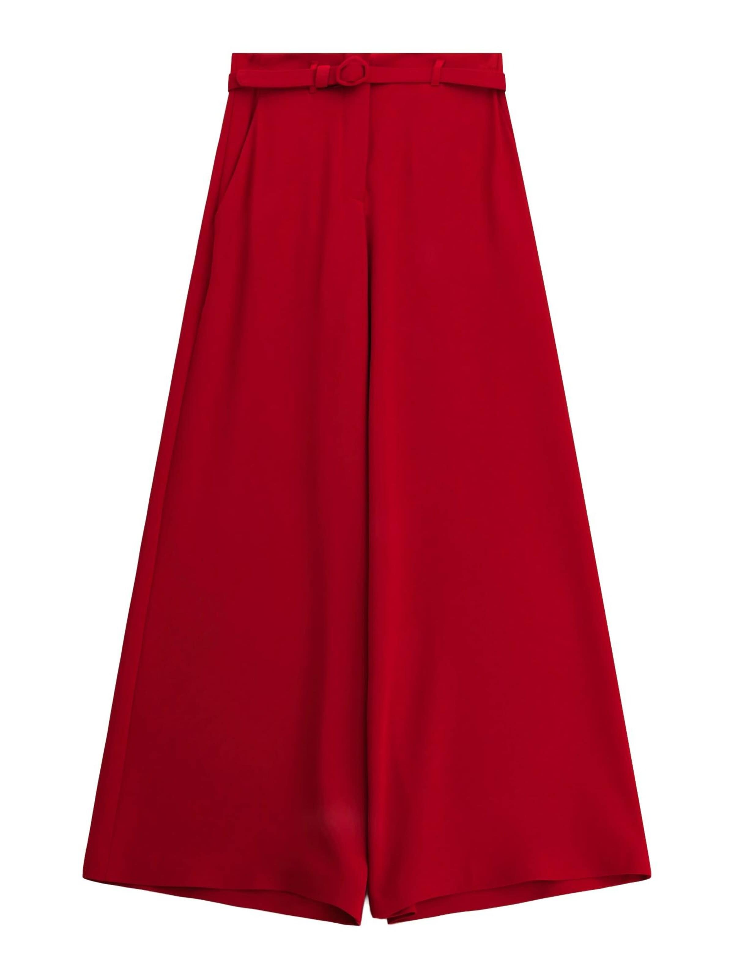 IMPERIAL Wide leg Broek in Rood: voorkant