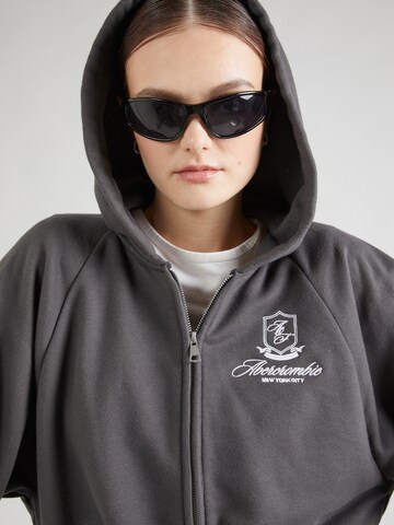 Abercrombie & Fitch - Sudadera con cremallera 'SHRUNKEN SUN' en negro