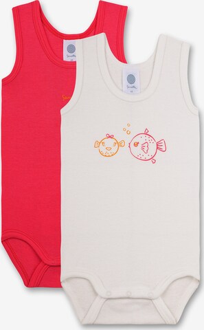 SANETTA Romper/Bodysuit in Red: front