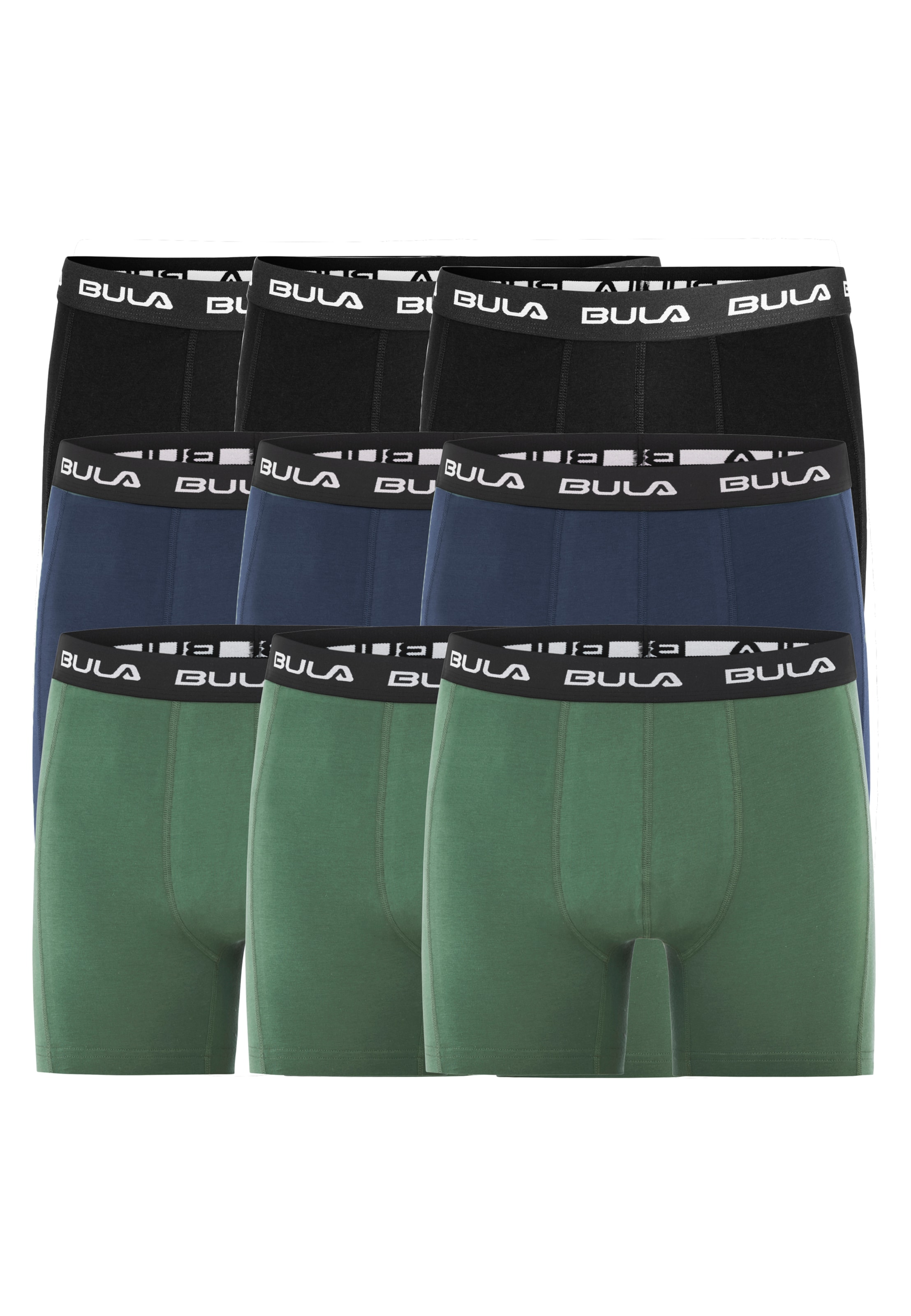 BULA Boxer shorts 'Frame' in Blue: front