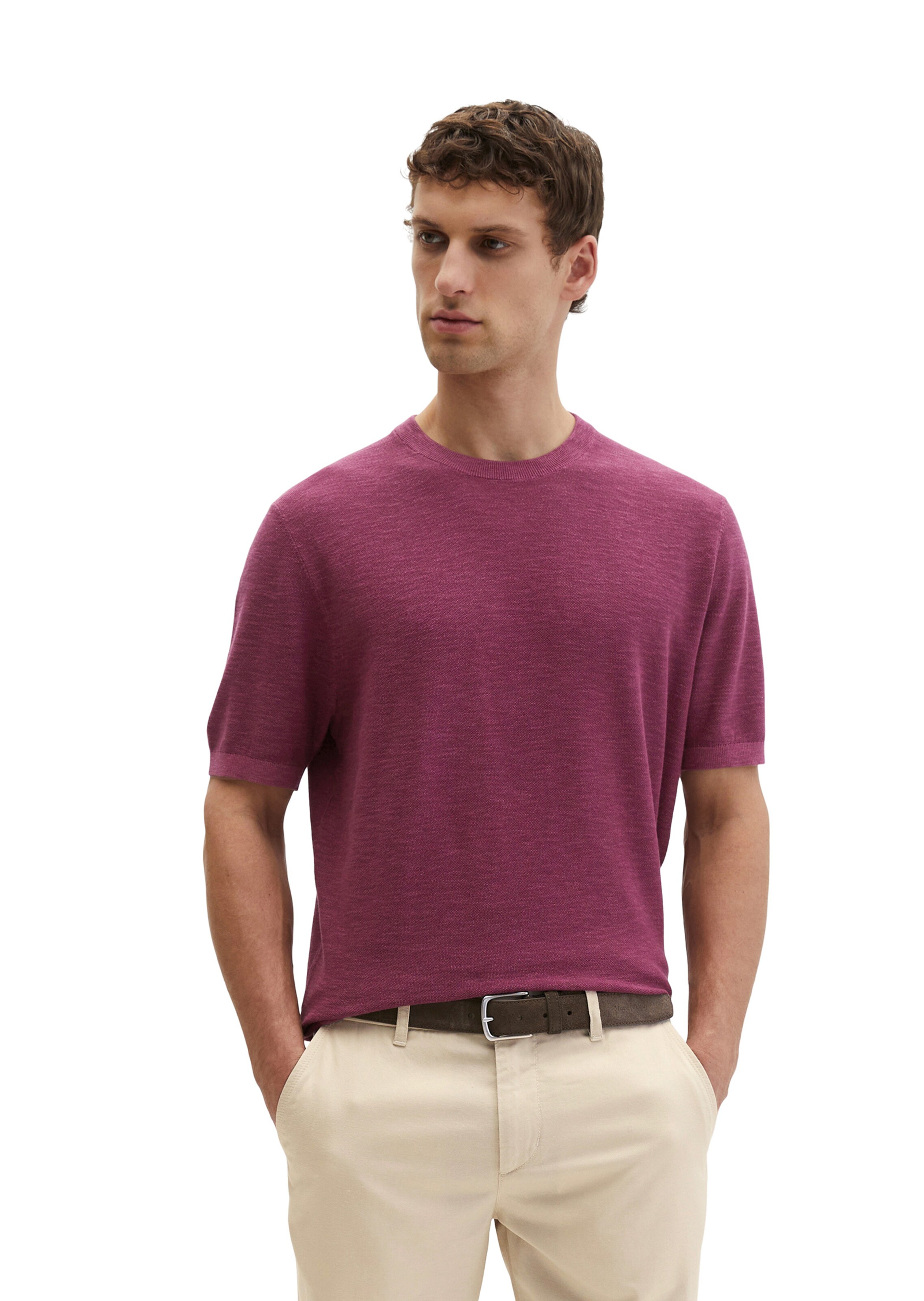 Marc O'Polo Shirt in Rood: voorkant