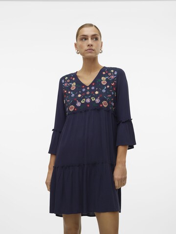 VERO MODA Jurk 'SINA' in Blauw: voorkant