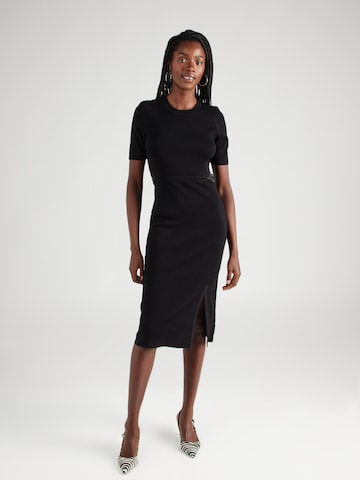 DKNY - Vestido de malha em preto: frente