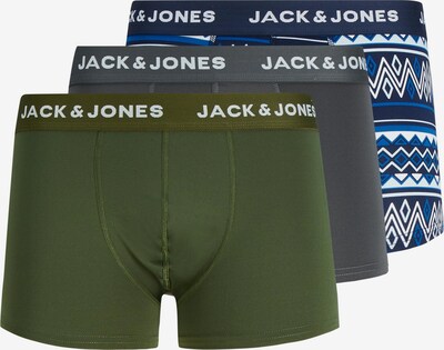 JACK & JONES Boxershorts 'Felix' in navy / hellgrau / oliv / weiß, Produktansicht