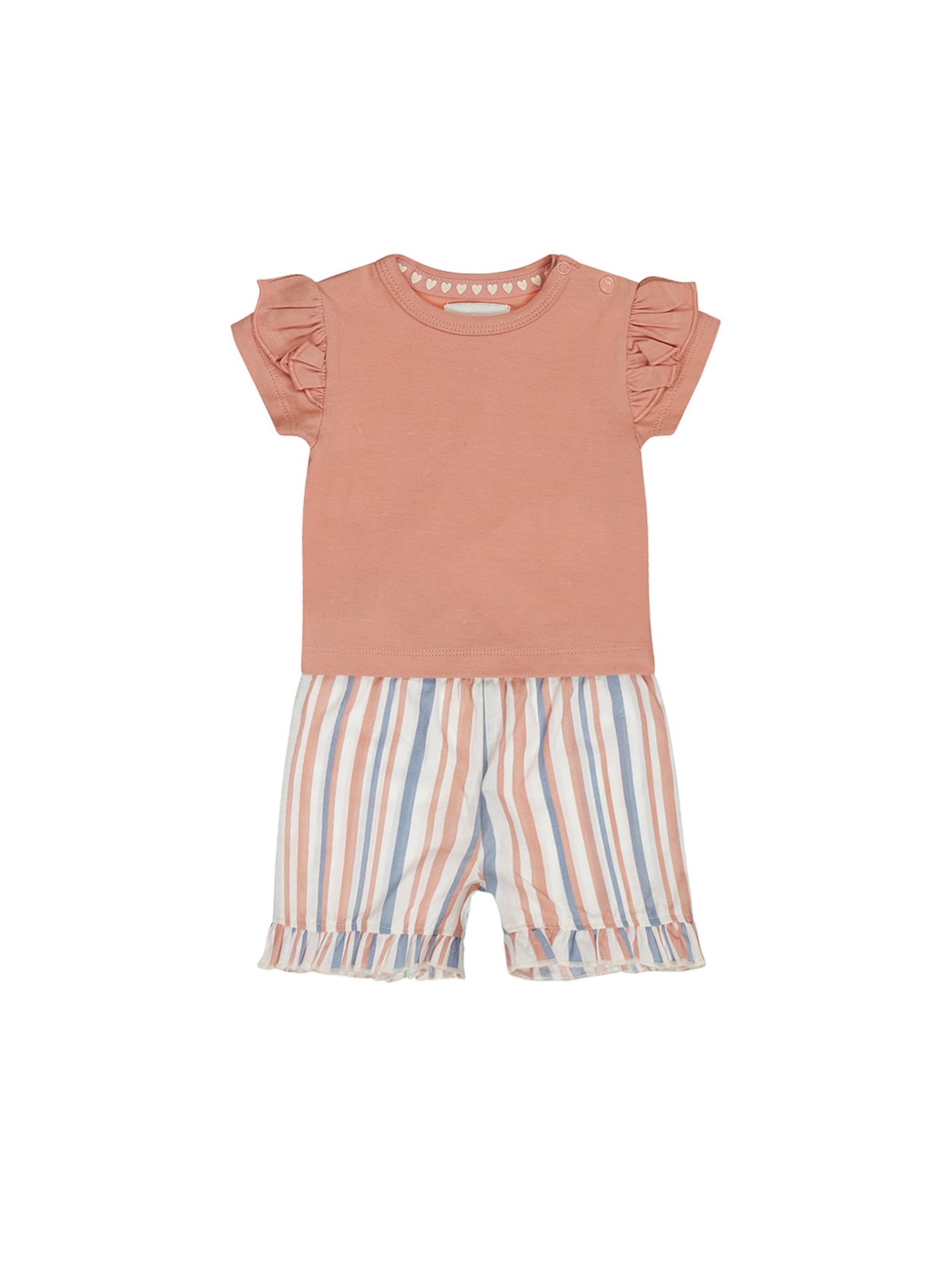 Dirkje Set '2 pc set, T-shirt, Shorts' in Pink: front