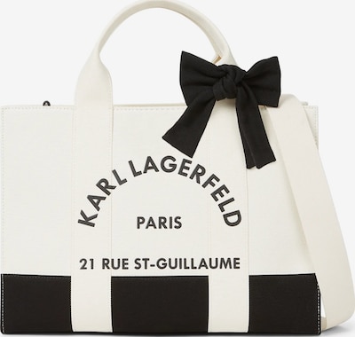 One Size dydžio Pirkinių krepšys 'Rue St-Guillaume' iš Karl Lagerfeld, spalva – juoda / balta, Prekių apžvalga