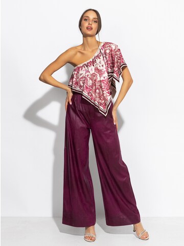 JIORO Blouse 'ASIA BORDEAUX' in Red