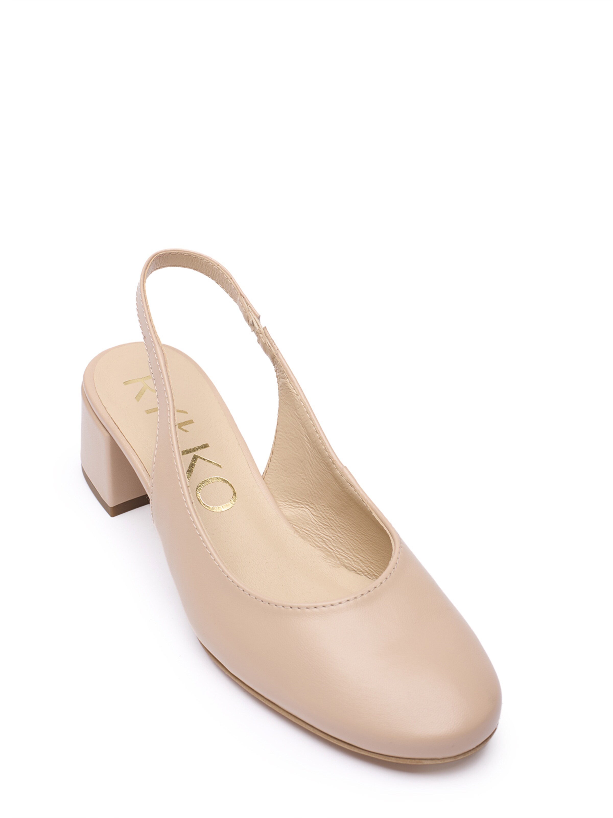 RYŁKO Лодочки с открытой пяткой в Бежевый