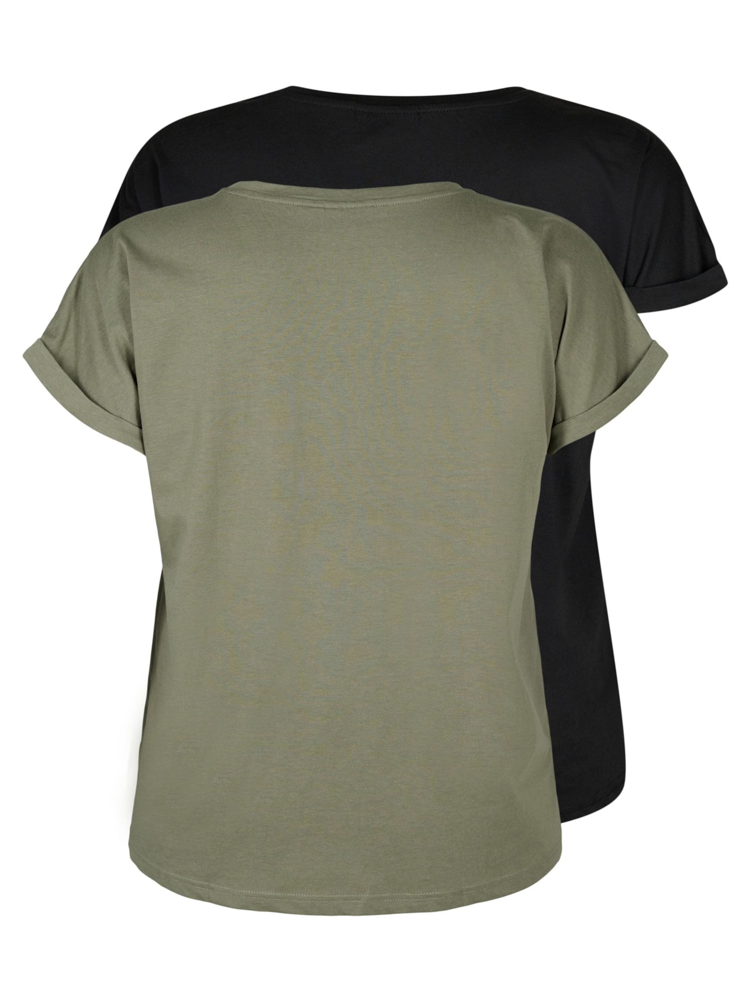 Zizzi Shirts 'KATJA' i grøn