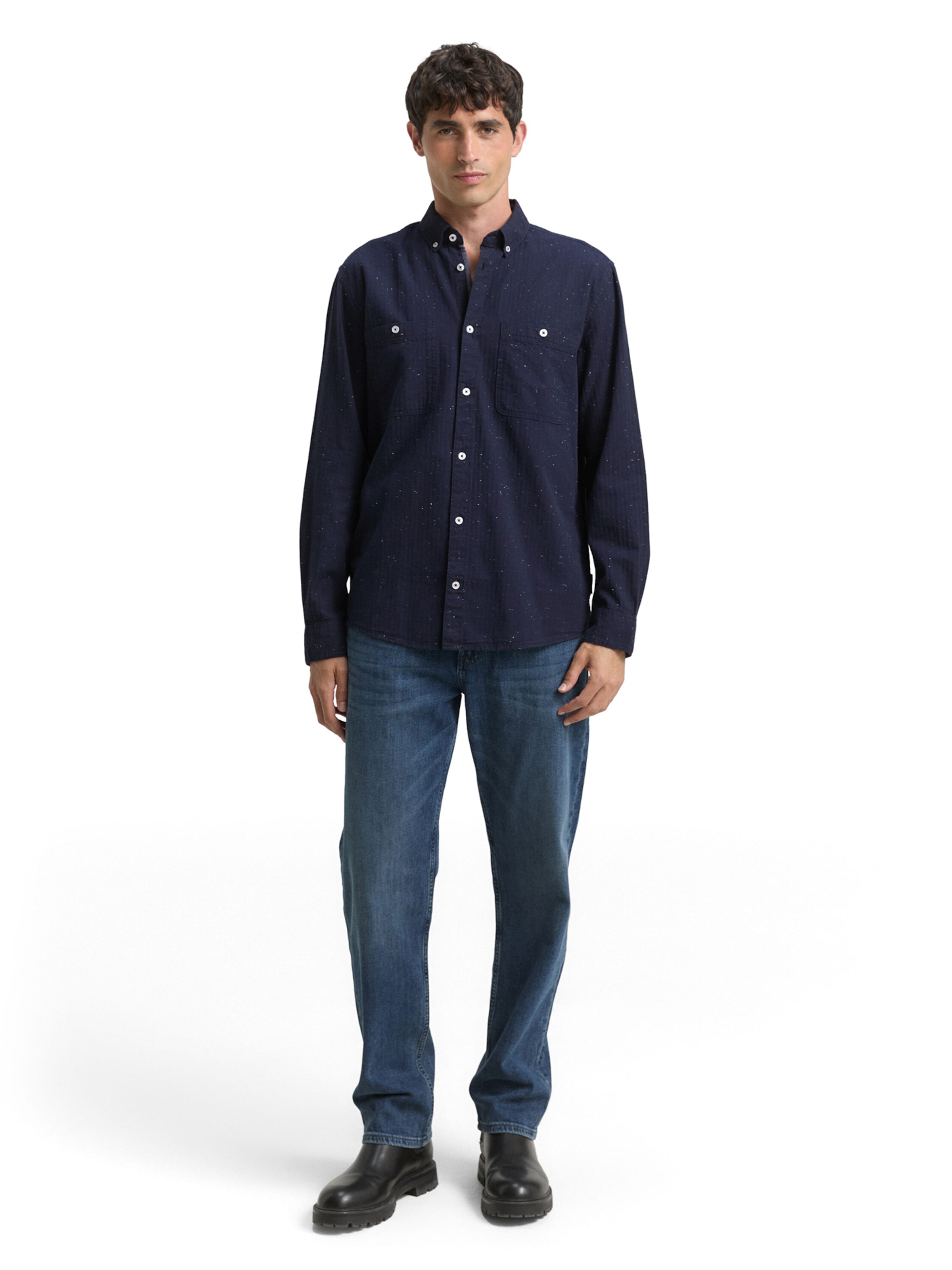 TOM TAILOR Regular Fit Hemd in Blau