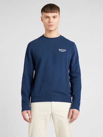 MUSTANG Sweatshirt in Blauw: voorkant