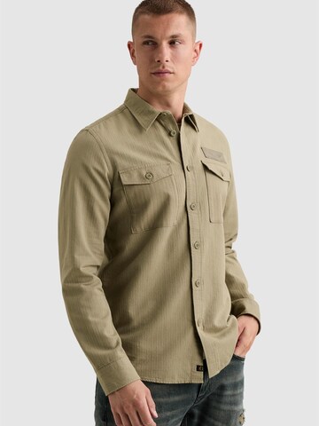 PME Legend Regular fit Overhemd 'Shirt in 100% cotton with chest pockets and badge' in Groen
