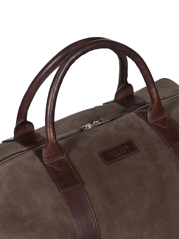 Howard London - Bolsa de fin de semana 'Weekend Bag Steven Suede Brown' en marrón