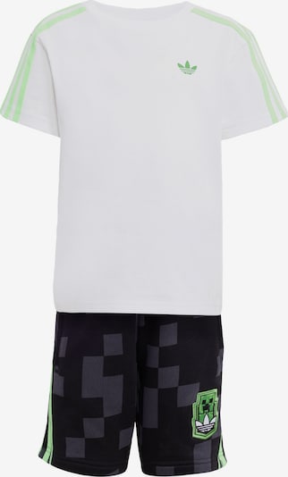 Rinkinys 'x Minecraft' iš ADIDAS ORIGINALS, spalva – tamsiai pilka / šviesiai žalia / juoda / balta, Prekių apžvalga