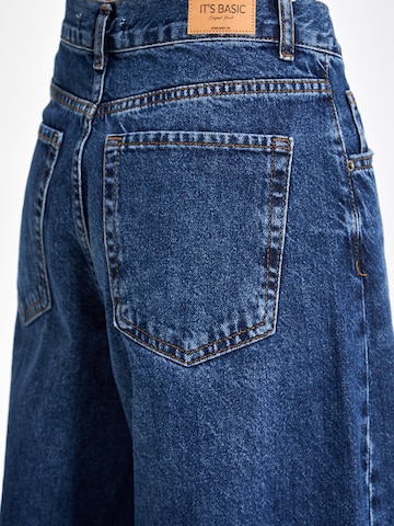 Wide Leg Jean 'ELENA Palazzo Mid Rise' IT'S BASIC en bleu