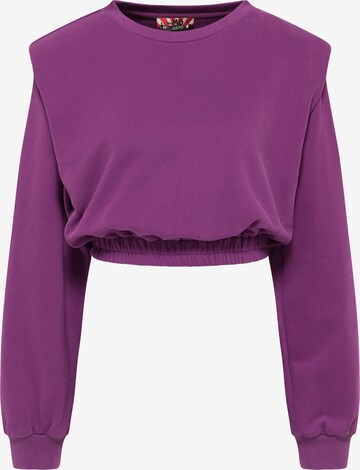 myMo ROCKS Sweatshirt in Purple: front