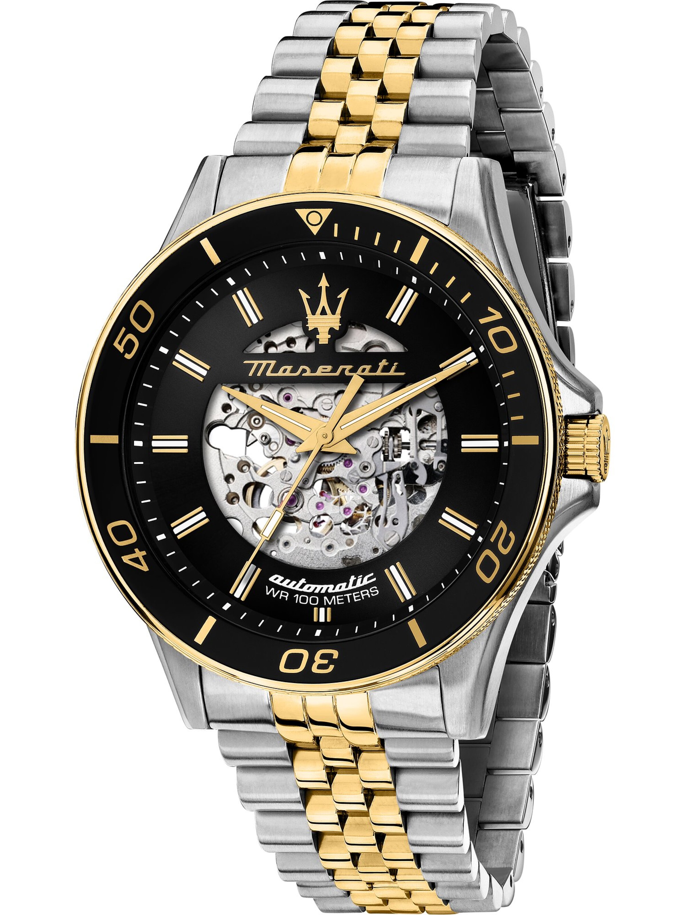 Maserati Analog Watch in Silver: front