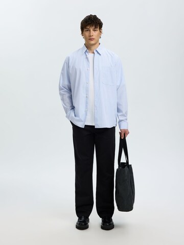 SELECTED - Ajuste regular Camisa en azul