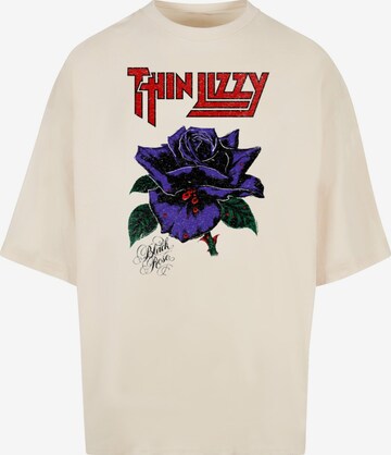 Merchcode Shirt 'Thin Lizzy - Rose' in Wit: voorkant