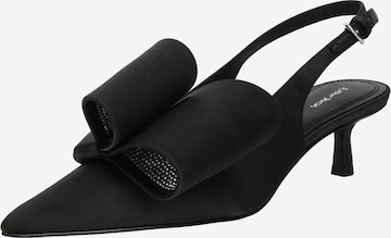 & Other Stories Čevlji s peto in s paščki | črna barva: sprednja stran