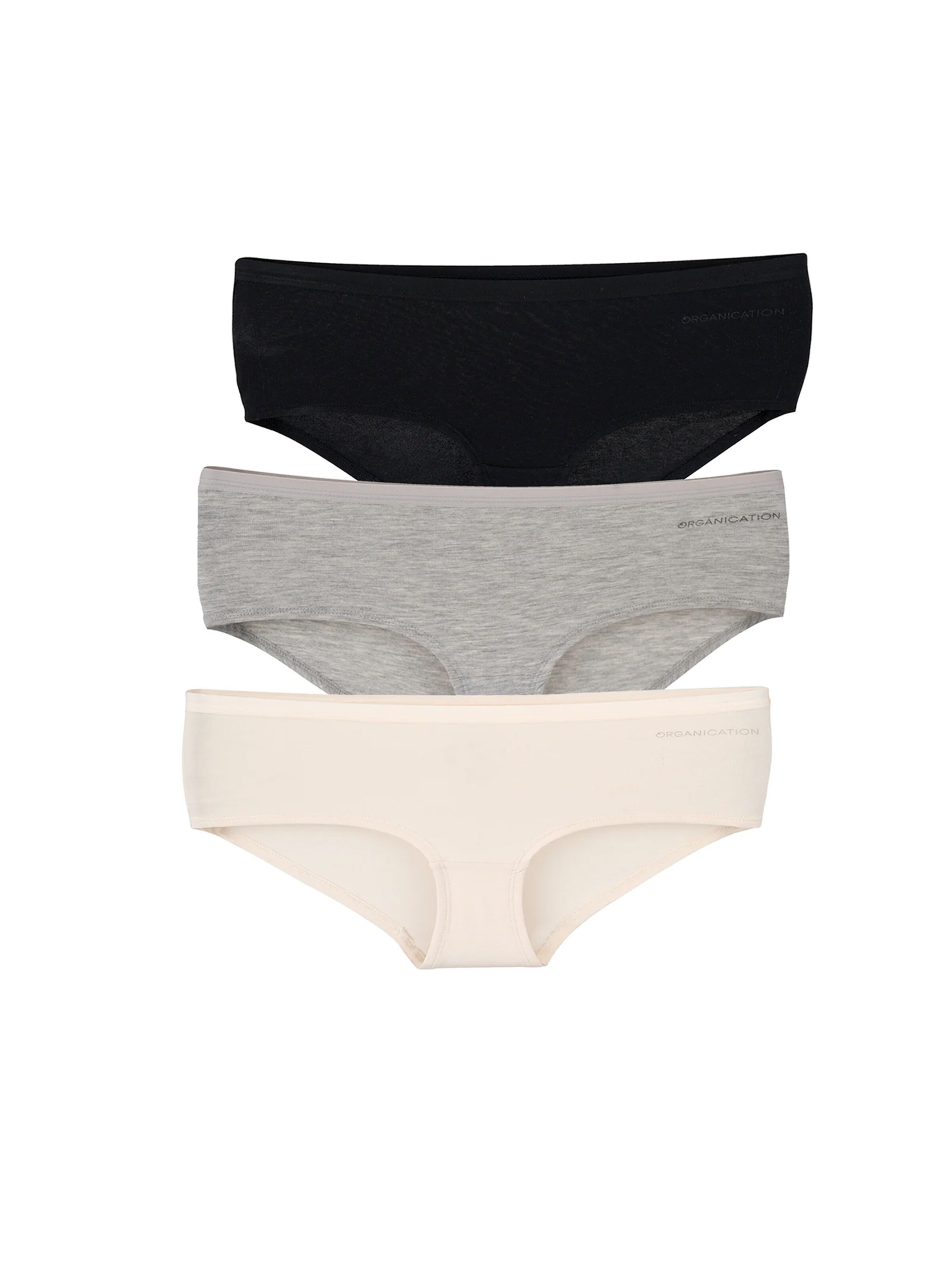 Organication Boyshorts in Beige: front