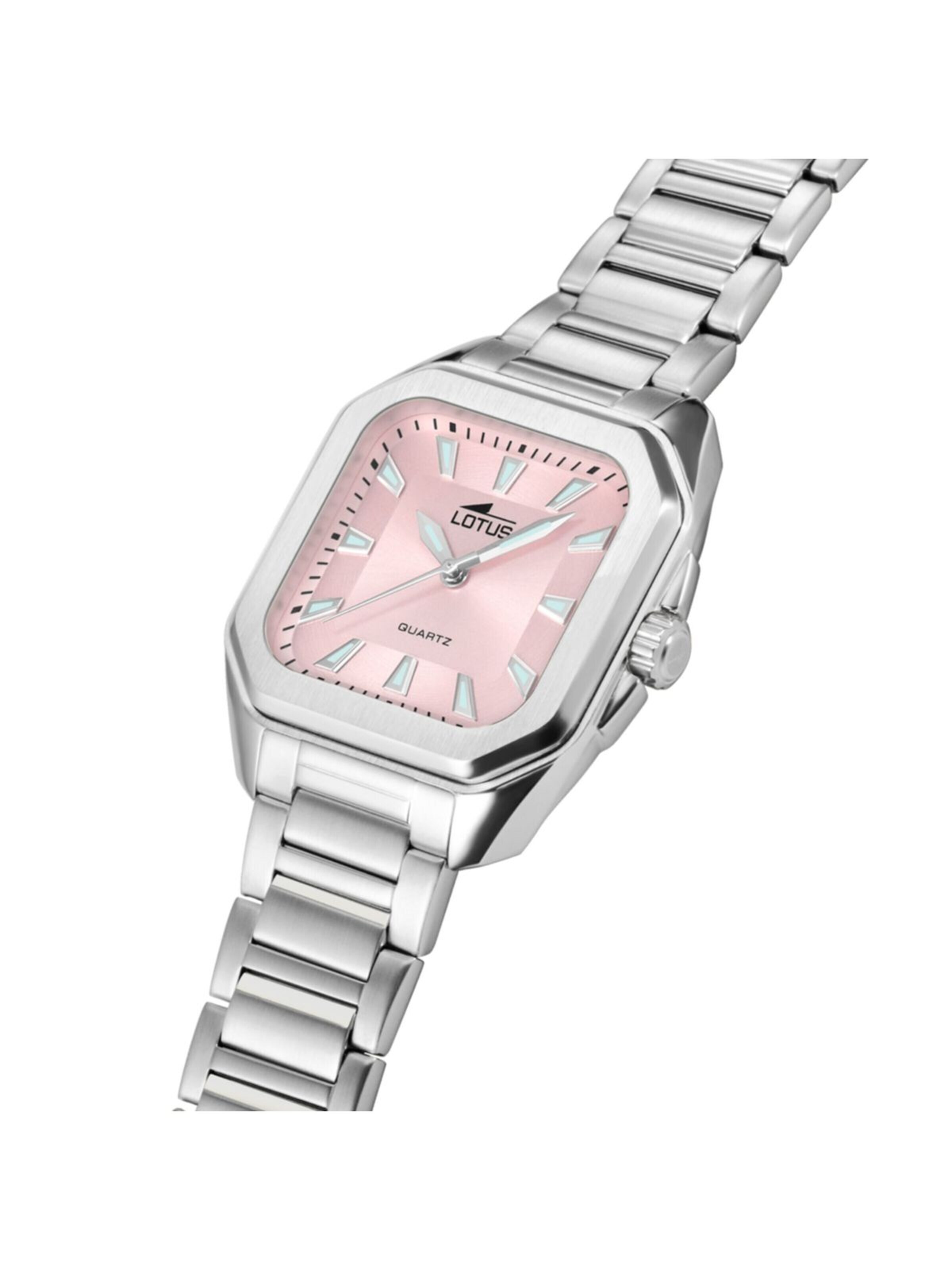 Lotus Analoog horloge 'Lotus - Watch Square Series - Quartz watch movement - Watch case width: 35 mm' in Roze