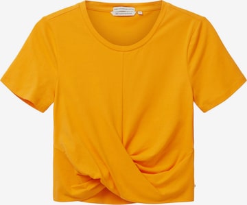 Tricou de la TOM TAILOR DENIM pe portocaliu: față