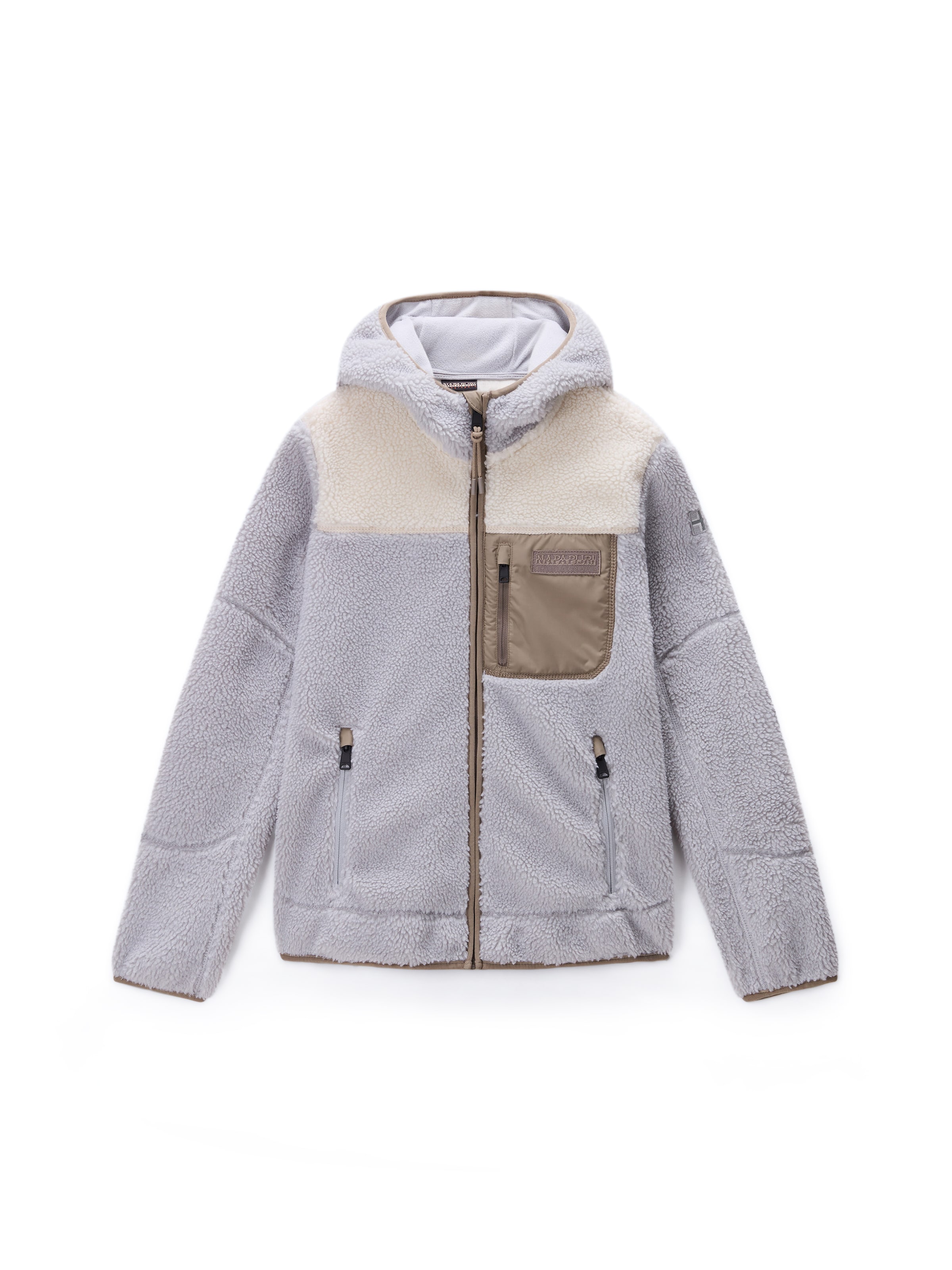 NAPAPIJRI Поларено яке 'Yupik' в сиво: отпред