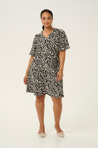 KAFFE CURVE Jurk 'Elisy' in Beige