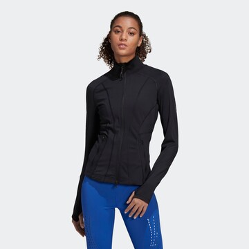 ADIDAS BY STELLA MCCARTNEY Trainingsjack 'Truepurpose Midlayer' in Zwart: voorkant