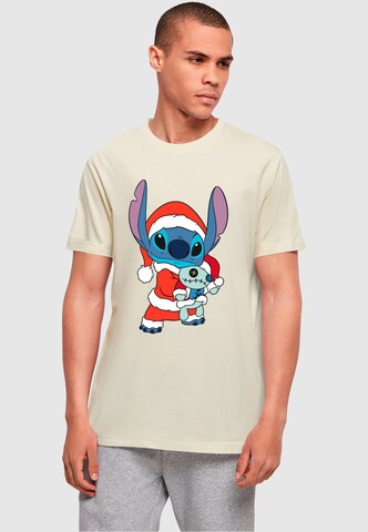 ABSOLUTE CULT T-Shirt 'Lilo And Stitch - Christmas' in Beige: predná strana