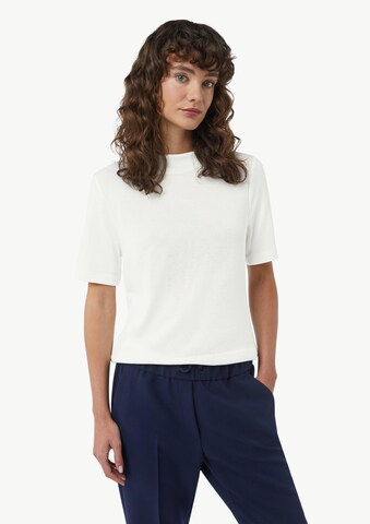 Maglietta di comma casual identity in bianco: frontale