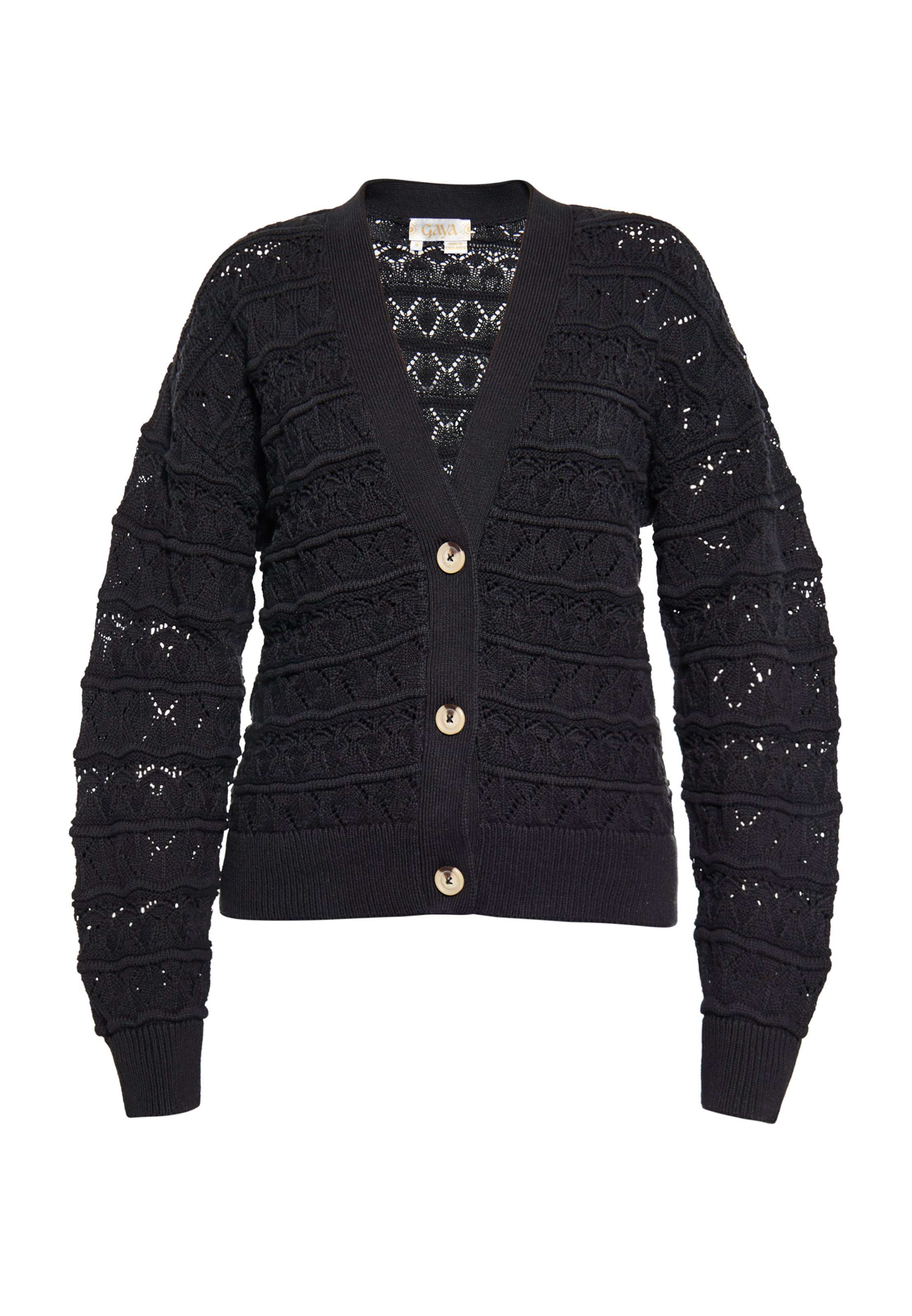 Cardigan Gaya en noir : devant
