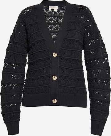 Gaya Knit Cardigan in Black: front