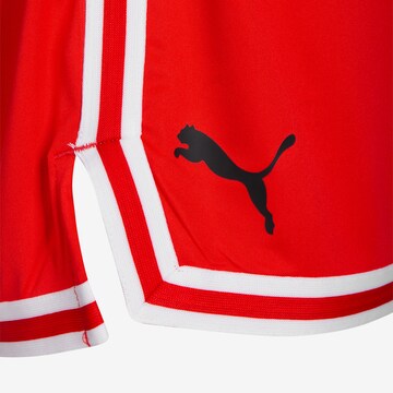 PUMA Regular Workout Pants 'Hoops Team Game' in Red